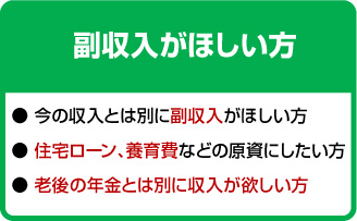 副収入が欲しい方